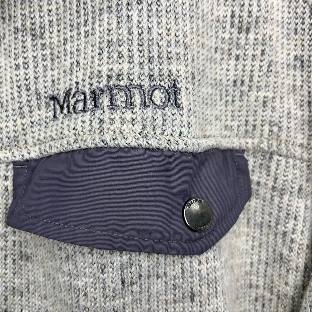 Marmot Men’s Full Zip Knit Fleece Jacket Gray XL - Picture 5 of 12
